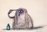 Nobody Loves Me' signed 6 x 8.25in by Ronald Searle, ink and watercolour, sold Mar 2018
