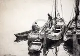 James and John' signed in pencil and inscribed 'Trial' 10 x 14in by Arthur Briscoe, etching, sold Mar 2018