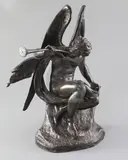 A second quarter of the 19th century French bronze figure of an angel, modelled as a seated, playing a horn by Jean-François-Théodore Gechter, bronze, sold Mar 2018