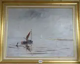 Summer Haze by Alistair Kilburn, oil on board, sold Mar 2018