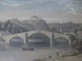 Llanrwst Bridge, Denbighshire, 16.5 x 22cm by David Cox, watercolour, sold Mar 2018