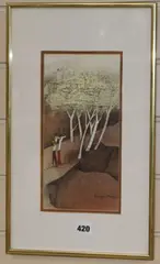 Untitled by Tay Bak Koi, gouache on paper, sold Mar 2018