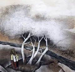 Untitled by Tay Bak Koi, gouache on paper, sold Mar 2018
