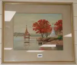 Untitled by M.T. Hla, watercolour, sold Mar 2018