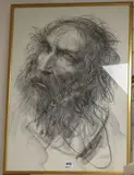 Head of a man by Pietro Annigoni, lithograph, sold Mar 2018