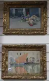 Pumpkins, Venice' and a Venetian canal scene, a near pair by Graham Petrie, oil, sold Feb 2018