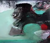 Lagoon' signed, Contemporary Art Society Market label verso 13 x 15in by Kenneth Draper, pastel on paper, sold Feb 2018