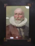 The Man with The Ruff' 21 x 14.5in by Eliza Mary Burgess, watercolour, sold Jan 2018