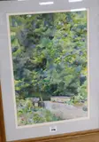 WatercolourBridge through woodlandsigned21 by Stewart Lowdon, watercolour, sold Jan 2018