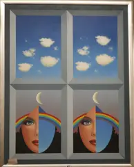 Moons by Anthony John Gray, oil on canvas, sold Jan 2018