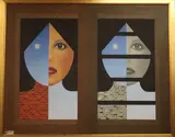 Walls and barred window by Anthony John Gray, oil on canvas, sold Jan 2018