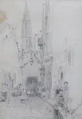 Untitled by Walter Osborne, pencil, sold Jan 2018
