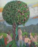 The Garden of Edensigned and dated 1934 by Alan Tabrum, 1934, oil on canvas, sold Dec 2017
