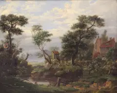 Untitled by Samuel John Egbert Jones, oil on canvas, sold Dec 2017