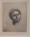 EtchingHead of a girlsigned in by Augustus John, etching, sold Dec 2017