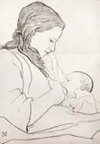 EtchingMother and child by Edgar Holloway, 1977, etching, offered Dec 2017