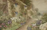 WatercolourA Devonshire Gardensigned by Wilfred Holmes, watercolour, sold Dec 2017