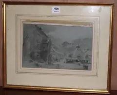 Untitled by Albert Goodwin, pastel, sold Dec 2017