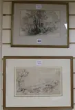 Untitled by David Cox, ink and wash, sold Dec 2017