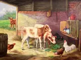 Untitled by Edgar Hunt, 1947, oil on canvas, offered Nov 2017