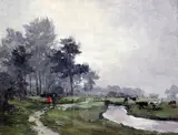 Burgh Castle, Norfolk, 26 December 1921, 8.75 x 11.5in by Campbell Archibald Mellon, oil on board, sold Nov 2017