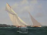 Cowes Week 1912signed12 by Brian J Jones, oil on canvas, sold Nov 2017