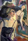 5 x 15.5in by Sherree Valentine-Daines, oil on board, sold Nov 2017