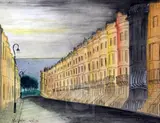 Untitled by John Piper, ink and watercolour, sold Nov 2017