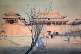 Woodblock printForbidden City by Elizabeth Keith, print, sold Nov 2017