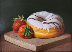 5 x 7.5in by Raymond Campbell, oil on panel, sold Nov 2017