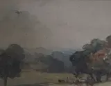 WatercolourThe Deer Park by Alfred William Rich, watercolour, sold Nov 2017