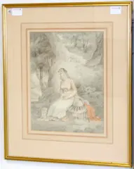 Off to market by Francis Wheatley, pencil and wash, sold Jan 2012