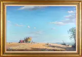 Harvesting Days by Victor Elford, and another oil, Damp Grass, by Dipnell. (2), sold Jan 2012