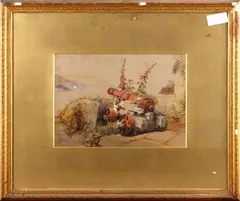 "Peace", Dartmouth, S. Devon by William Collingwood, and two further watercolours by Harry Baker and Mary Forster. (3), sold Jan 2012