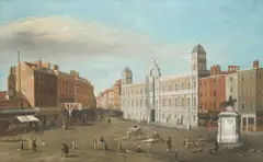 A view of Northumberland House by Samuel Scott, oil on canvas, sold Jan 2012