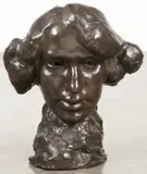 sculptural bust of a woman by Emil Jungblut, bronze, offered Sep 2015