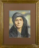 portrait by Allen F. Hermansader, pastel, sold Sep 2015