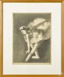 of a ballerina by Moses Soyer, lithograph, offered Sep 2015