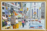 New York street scene by Matthew Popielarz, oil on canvas, offered Sep 2015