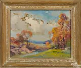 Untitled by George A. Newman, oil on board, offered Sep 2015