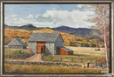 landscape with a farm by Glen A Fowler, oil on canvas, offered Sep 2015
