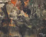 impressionist landscapes by Marie Wilner, mixed media on paper, sold Jun 2015