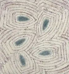 Untitled (Geometric Composition) by Rex Lau, 1993, mixed media (paint, pastel, graphite) on paper, sold May 2023