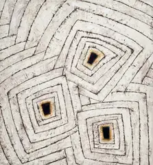 Untitled (Geometric Composition) by Rex Lau, 1993, mixed media (paint, pastel, graphite) on paper, sold May 2023
