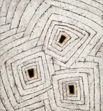 Untitled (Geometric Composition) by Rex Lau, 1993, mixed media (paint, pastel, graphite) on paper, sold May 2023