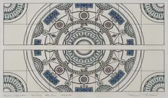 Knoll Center Ceiling Design by Robert Venturi, 1989, lithograph, sold May 2023