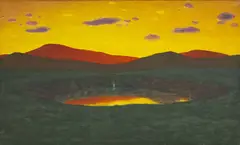 Study for El Dorado Sunset by Bill Sullivan, 1981, oil on canvas, sold May 2023