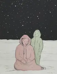 The Optimists by Enrique Martinez Celaya, 2014, lithograph in colors, sold May 2023