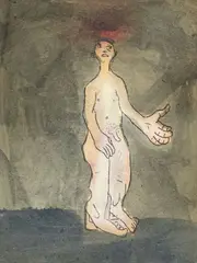 Untitled by Dan McCarthy, 1993, mixed media on paper, sold May 2023