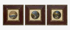 Mountain Lake at Night / Blue Water / Mountain Stream (3 Works) by Louis Michel Eilshemius, oil on paper, sold Jun 2023